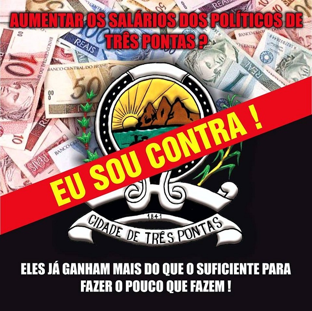 Protesto contra aumento dos salários dos agentes políticos de Três Pontas 2