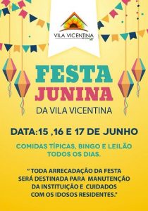 Festa junina comidas típicas Vila Três Pontas